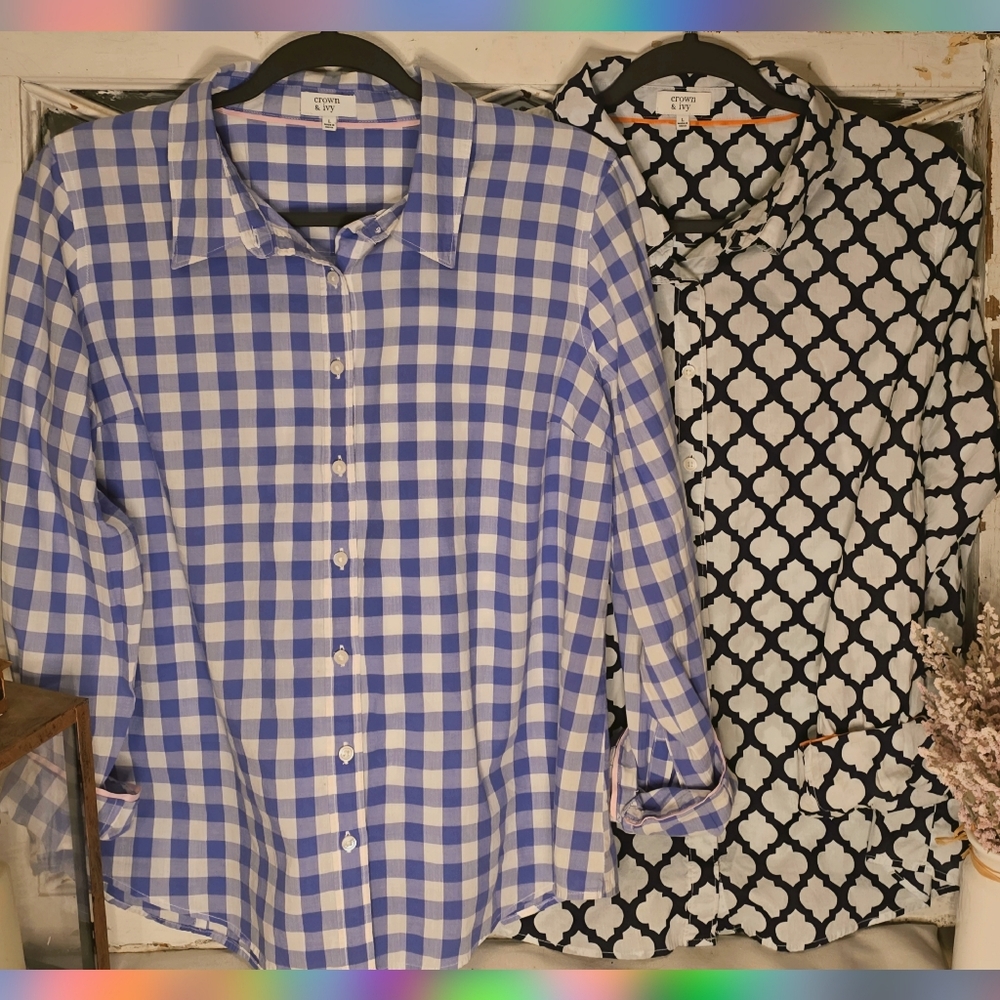 Crown & Ivy Boyfriend Button-Up Bundle - Large